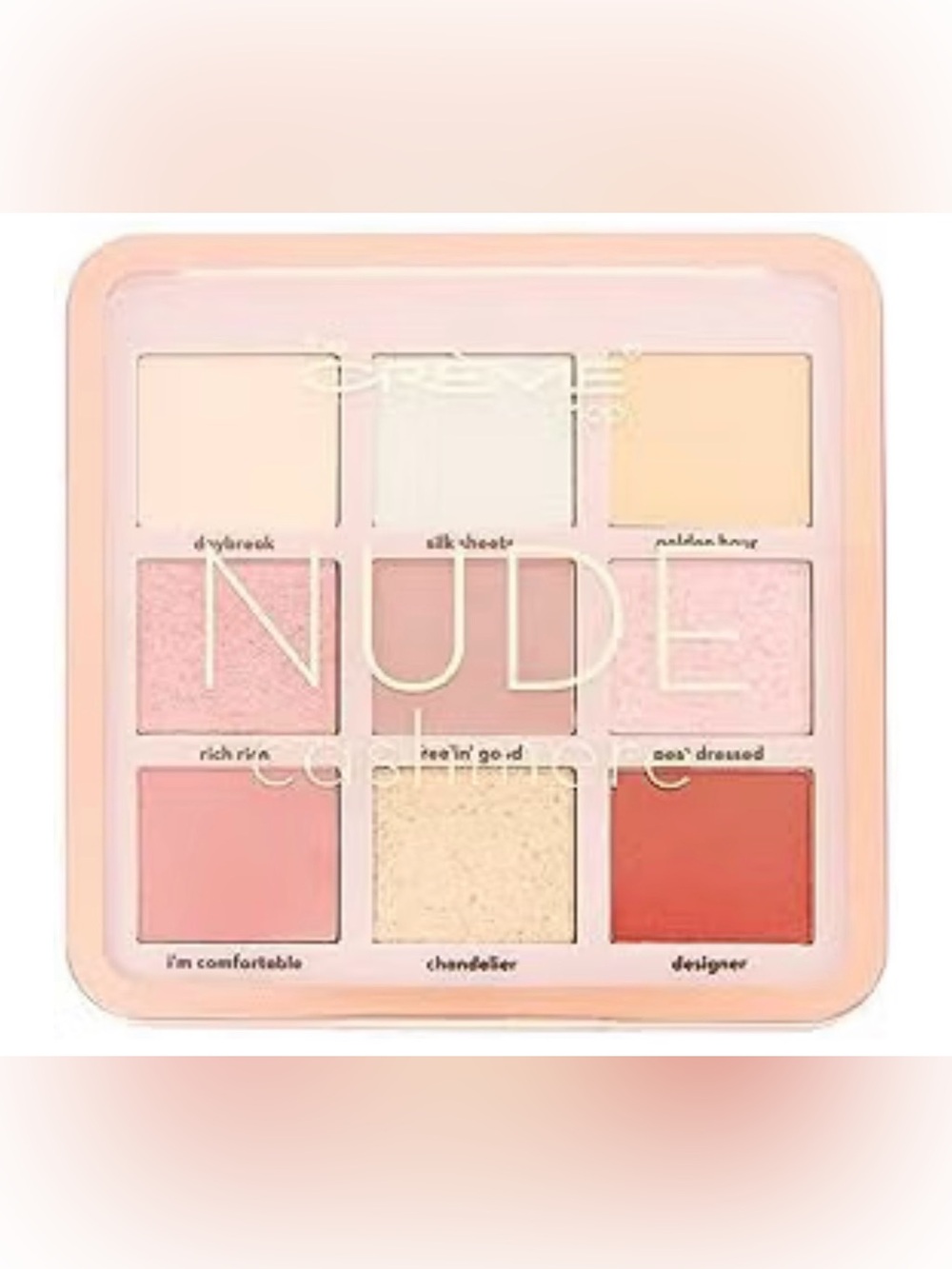 The Crème Shop eyeshadow palette in Nude Cashmere